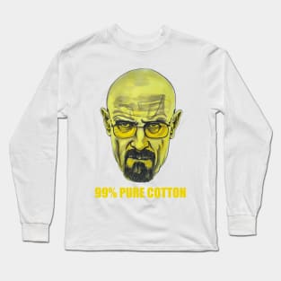 99% Pure Cotton - Walter White illustration/fan art. Long Sleeve T-Shirt